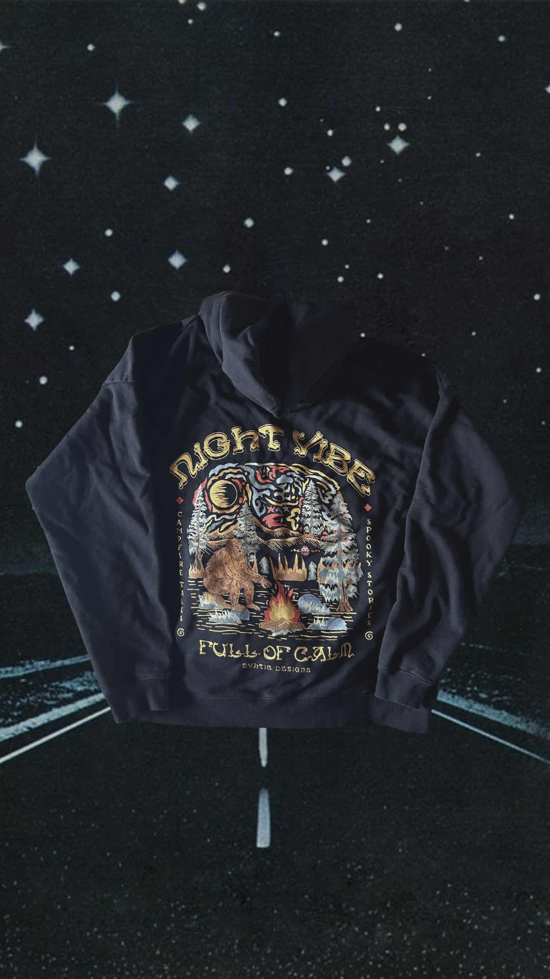 'Full of Calm' bigfoot hoodie